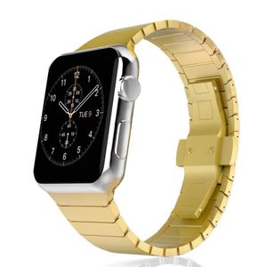 Gliederarmband für Apple Watch 49/45/44/42mm Ersatz Band Series Ultra/8/7/6/SE/5/4/3 Gold