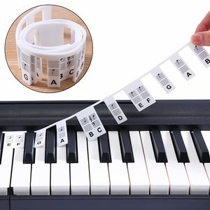 INF Odnímatelné štítky na klavír a klaviaturu 61 kláves White