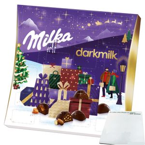 Milka Adventskalender darkmilk (210g Packung) + usy Block