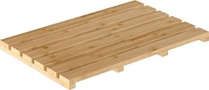 Kondela Hölzern Anti-Rutsch Pad zum Badezimmer Claire 38x59 cm - Bambus