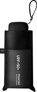 MUCAI 5 FALTING Women wasserdichte winddichte Sonne UV Regenschutz Mini Regenschirm-Schwarz