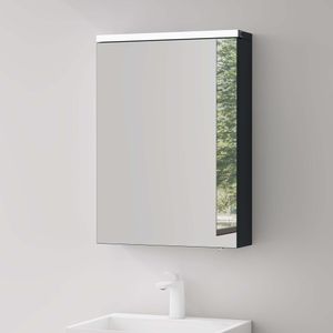 Mai & Mai Spiegelschrank Bad mit LED Beleuchtung Badezimmerschrank Hängeschrank Badezimmerspiegel BxTxH 50x15x70 cm Anthrazit matt Spiegelschrank-03