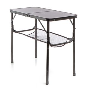 Toboli Alu Camping Table Black 80x40cm Výškově nastavitelný na 70/56/44/33cm Skládací stůl pro kempování