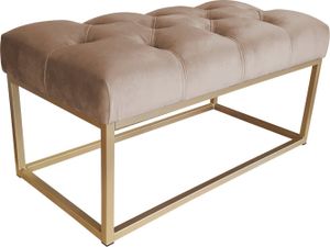 Lavica CHESTERFIELD LOFT so zlatým podstavcom puf s podnožkou MG06 ATOS