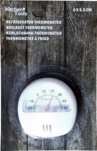 KÜHLSCHRANKTHERMOMETER mit Magnet analog Weiss Gefrierschrank Kühlschrank Thermometer Gefrierfach Kühlthermometer Gefrierthermometer 06