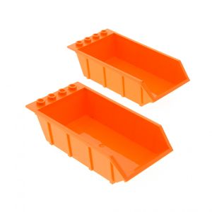 2x Lego Kipper Auflage orange 4x6 Mulde Tipper Bed Set 8958 8709 4080