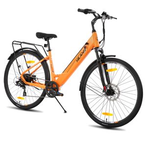 HILAND 28-Zoll E-Bike, neutrales City Elektrofahrrad Fahrrad, 7-Gang Pendler-Fahrrad mit elektrischer Unterstützung, 250 Watt Motor