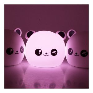 Verk 24079 Nočná RGB lampička dotyková panda USB 1200mAh s diaľkovým ovládaním