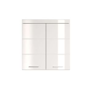 trendteam Koupelnová nástěnná skříňka Amanda White Melamin/Bílý vysoký lesk Hluboká zásuvka 73 x 77 x 23 cm