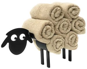 DanDiBo Stojan na uteráky Stojaci čierny ovca 3.0 Stojan na uteráky pre hostí Kúpeľňa Stojan na uteráky pre hostí
