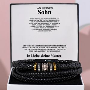 An meinen Sohn - LEDERARMBAND FÜR MÄNNER - EZREAL_LEATHERBRACELET