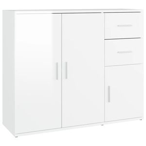 vidaXL Sideboard Hochglanz-Weiß 91x29,5x75 cm Holzwerkstoff