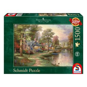 Schmidt Spiele Puzzle 1500 Teile Kinkade Am See