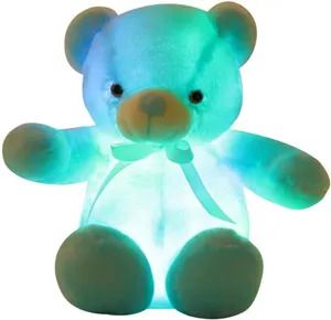 Leuchtende LED Bunte Teddy Nachtlichter Leuchtendes Leuchten Glühender Teddybär Kuscheltier Plüschtier Kinder Frauen