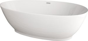 HOME DELUXE - wanna wolnostojąca - DELIA, biała - wymiary: ok. 180 x 90 x 58 cm - pojemność: 270 litrów, z zabezpieczeniem przelewowym, syfonem i zamknięciem I Spa, dla 2 osób