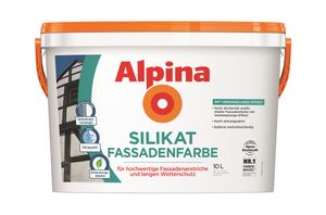 Alpina Silikat Fassadenfarbe matt weiß 10 L