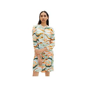Tom Tailor dress with volant printed 31122 colorful wavy design 38