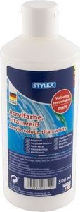 Stylex 28750 Acrylfarbe 500 ml Flasche titanweiß matt Stylex 28750 Acrylfarbe 500 ml Flasche titanweiß matt