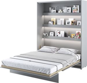 MEBLINI Schrankbett Bed Concept - Wandbett mit Lattenrost - Klappbett mit Schrank - Wandklappbett - Murphy Bed - Bettschrank - BC-12 - 160x200cm Vertikal - Grau Matt MEBLINI Schrankbett Bed Concept - Wandbett mit Lattenrost - Klappbett mit Schrank - Wandklappbett - Murphy Bed - Bettschrank - BC-12 - 160x200cm Vertikal - Grau Matt