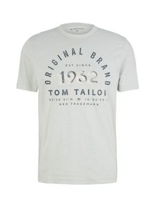 Gestreiftes Herren Shirt Rundhals Bedrucktes Kurzarm T-Shirt TOM TAILOR Print |