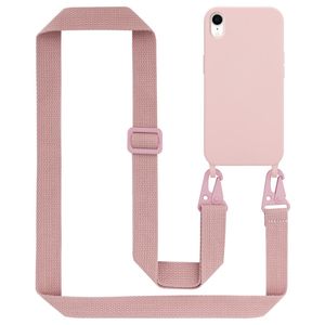 Cadorabo Ochranné pouzdro pro Apple iPhone XR Case v růžové barvě Řetězové pouzdro na mobilní telefon s nastavitelnou délkou kabelu
