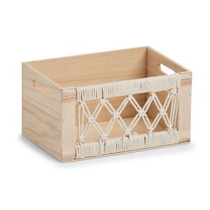 Zeller 15188 Aufbewahrungskiste 'Boho', Holz, ca. 30 x 20 x 16 cm