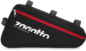Zagatto ZG792 Große schwarze Fahrradtasche mit zwei Taschen