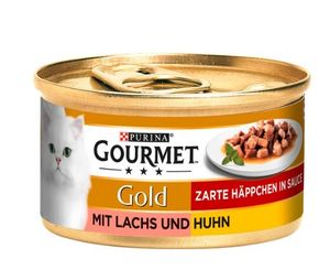 Gourmet Gold mit Lachs & Huhn (85 g)