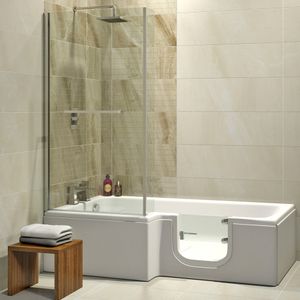 Solarna 170 x 85/70 x 53 cm Badewanne mit Tür/Seniorenbadewanne, Links Solarna 170 x 85/70 x 53 cm Badewanne mit Tür/Seniorenbadewanne, Links