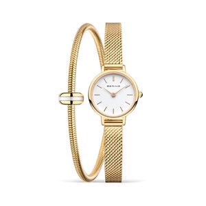 Bering Geschenkset Lovely Armbanduhr und Charm-Armband , Länge:19 cm
