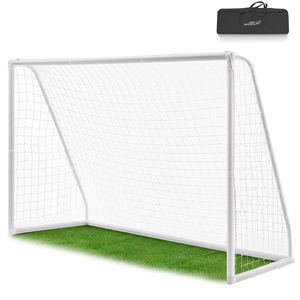 ArtSport Fußballtor 300 x 200 cm – Fußballtor mit Klicksystem für Garten in Weiß – Stabiles Fußball-Tor inklusive Netz & Tragetasche