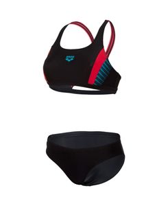 arena Sport Bikini für Damen Threefold chlor- und salzwasserbeständig, Farbe:Schwarz, Größe:36