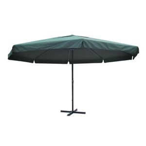 vidaXL Sonnenschirm Grün Aluminium 500 cm