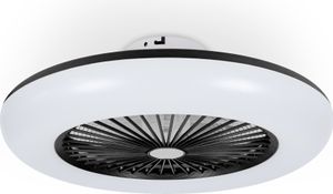 Noaton Deckenventilator mit Beleuchtung 11055B Callisto, Schwarz, LED Dimmbar 48W, 3 Farbtemperaturen, Fernbedienung