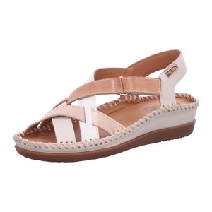 Pikolinos Damen Sandale Leder Keilabsatz Wedge Cadaques W8K-0741, Größe:37 EU, Farbe:Weiß