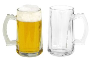 Biergläser mit Henkel 2er-Set 422ml Bierkrug Bierseidel Trinkgläser Bierglas