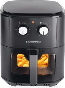 GOURMETmaxx Heißluft-Fritteuse mit Sichtfenster - Füllmenge 6,2l - schwarz