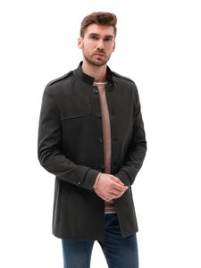 Ombre Clothing Pánský přechodový kabát Eliot černá M