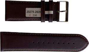 Braun Leder glattes Band mit Stich für Uhren 28mm