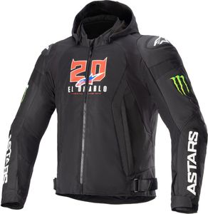 Alpinestars FQ20 Zaca Air Monster Motorrad Textiljacke, schwarz/weiß, L