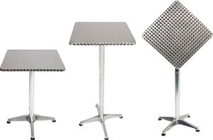 Bistro Stehtisch Höhenverstellbar Aluminium 60x60cm H70/110cm