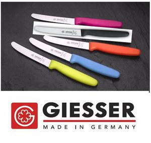 Giesser Messer 5x Allzweckmesser Wellenschliff 11cm Klinge in versch. Farben NEU