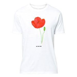 Mr. & Mrs. Panda Größe XXL T-Shirt Blume Mohnblume - Weiß - Geschenk, Nachthemd, Selbstliebe, Tshirt, Blumen Deko, Frühlings Deko, Frauen, Sprüche, Naturliebe, Pflanzen