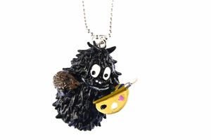 Barbapapa Maler Kette Halskette Miniblings 80cm Künstler Barbabo zottelig schwz
