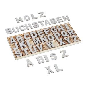 relaxdays 208-tlg. Holzbuchstaben Set