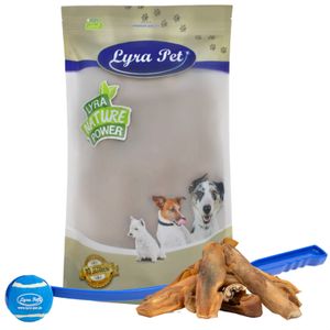 5 kg Lyra Pet® Rinderkopfhaut goldbraun, dunkel + Ballschleuder