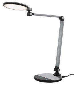 LED-Schreibtischlampe - Schwarz - Silberfarben - dimmbar - H 43,3 cm