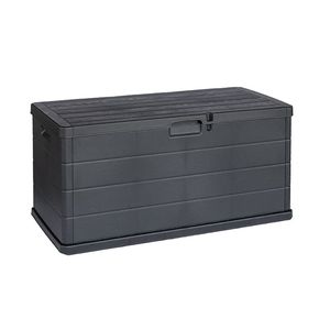 XL Auflagenbox Sitzbank 2 Personen Kunststoff  Anthrazit 340L