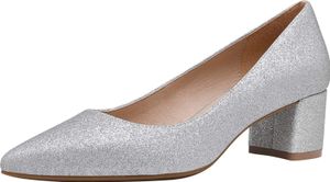 DREAM PAIRS Damen Pumps mit klobigem spitzer Blockabsatz und niedrigem Absatz,Size 38.5,Silber/Glitzer,DPU212 DREAM PAIRS Damen Pumps mit klobigem spitzer Blockabsatz und niedrigem Absatz,Size 38.5,Silber/Glitzer,DPU212