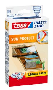 tesa Fliegengitter Dachfenster Insektenschutz Fenster ohne Bohren grau 1,2 x1,4m
